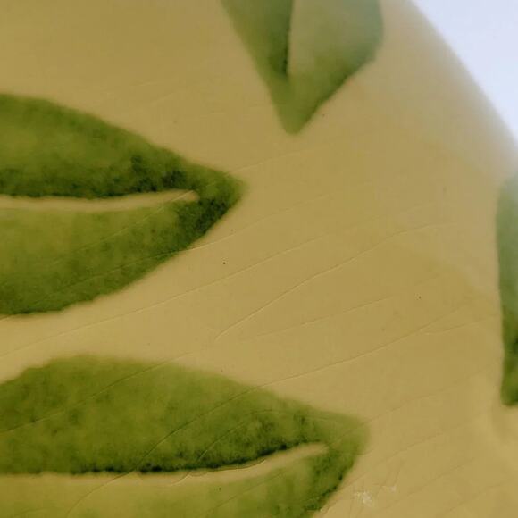 Vintage Ceramiche Alfa Italy Yellow Fruit Pitcher Hand Painted Italian Pottery - Picture 10 of 10